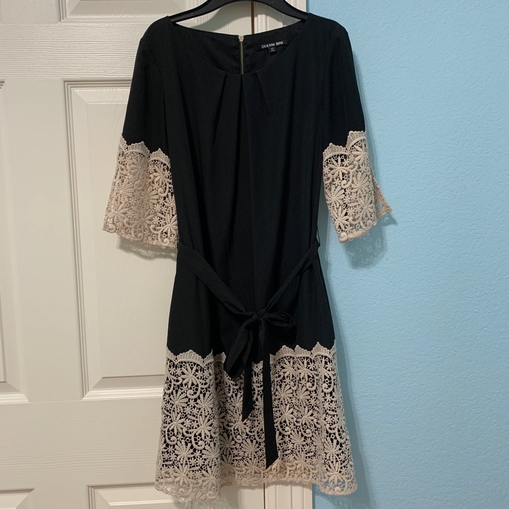 Gianni Bini Black Dress With Crochet Lace